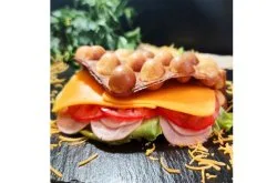 Гонконгская вафля с ветчиной и сыром