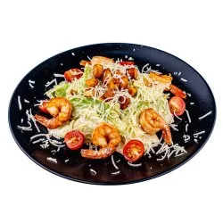 Салат Цезарь с креветками